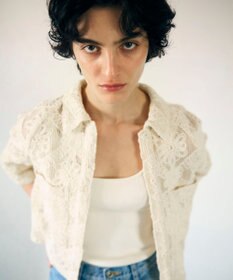 GRACE CONTINENTAL バックタックレースシャツ