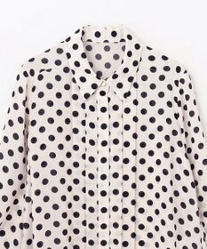GRACE CONTINENTAL ドットプリントボウタイブラウス