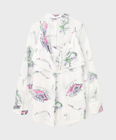 GRACE CONTINENTAL スーヴェニールプリントブラウス