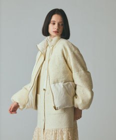 GRACE CONTINENTAL ツイードコンビパフィーブルゾン