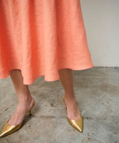 GRACE CONTINENTAL リネンタッチ配色ワンピース