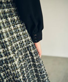 GRACE CONTINENTAL ツイードコンビワンピース