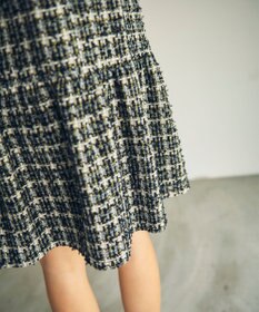 GRACE CONTINENTAL ツイードコンビワンピース