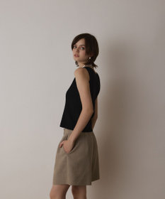 GRACE CONTINENTAL Uネックリブニットトップ