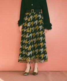 GRACE CONTINENTAL 千鳥刺繍チュールスカート
