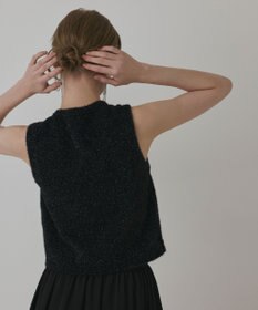 GRACE CONTINENTAL ラメフェザ－ニットトップ