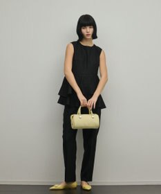 GRACE CONTINENTAL トリアセ麻調ペプラムブラウス