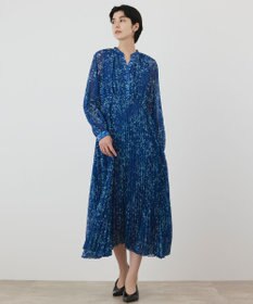 GRACE CONTINENTAL ミナモドットプリントプリーツワンピース