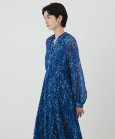 GRACE CONTINENTAL ミナモドットプリントプリーツワンピース