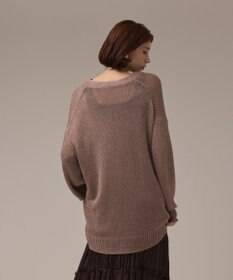 GRACE CONTINENTAL ラメルーズニットカーディガン