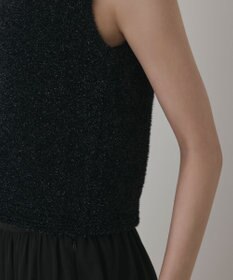 GRACE CONTINENTAL ラメフェザ－ニットトップ