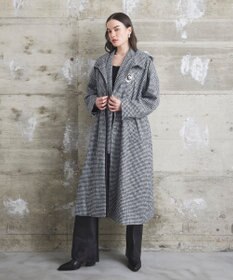 GRACE CONTINENTAL オーバーサイズ千鳥コート ブラック