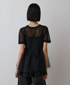 GRACE CONTINENTAL タフタチュールキャミ