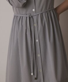 GRACE CONTINENTAL ストライプ刺繍ワンピース