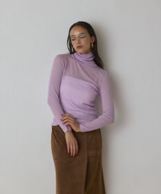 GRACE CONTINENTAL シアーリブニットトップ ピンク