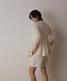 GRACE CONTINENTAL カットジャガードジレ