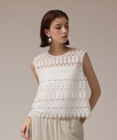 GRACE CONTINENTAL キカレースビジュートップ ホワイト