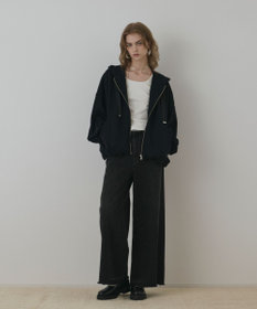 GRACE CONTINENTAL バル-ン裏毛パ-カ- ブラック