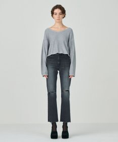 GRACE CONTINENTAL スリムブラックデニムパンツ