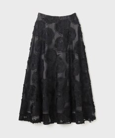 GRACE CONTINENTAL ローズ刺繍フレアスカート