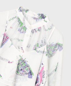 GRACE CONTINENTAL スーヴェニールプリントブラウス