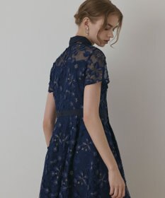 GRACE CONTINENTAL フラワ－フレアドレス