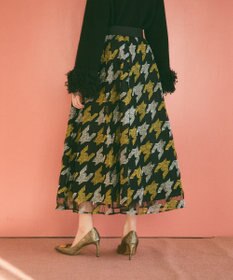 GRACE CONTINENTAL 千鳥刺繍チュールスカート