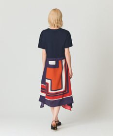 GRACE CONTINENTAL プリントコンビカットワンピース