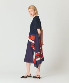GRACE CONTINENTAL プリントコンビカットワンピース