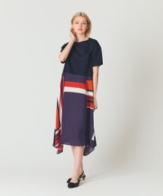 GRACE CONTINENTAL プリントコンビカットワンピース