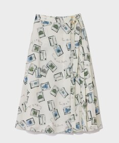 GRACE CONTINENTAL トランププリントラップスカート