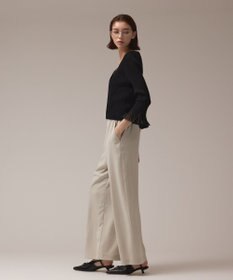 GRACE CONTINENTAL サテンワイドパンツ
