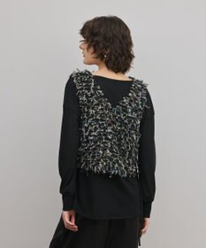 GRACE CONTINENTAL フリンジチュールベスト