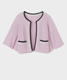 GRACE CONTINENTAL ツイーディーニットカーディガン