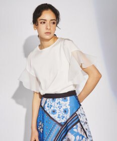 GRACE CONTINENTAL フレアスリーブカットトップ