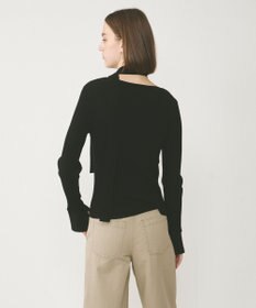 GRACE CONTINENTAL ボウタイリブニットトップ