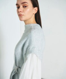 GRACE CONTINENTAL フェザーニットコンビトップ