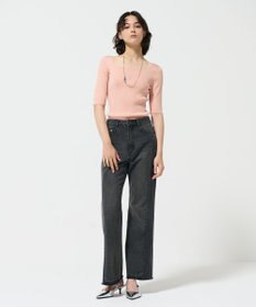 GRACE CONTINENTAL ラメリブニットトップ
