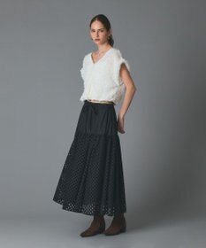 GRACE CONTINENTAL メッシュカットワークスカート
