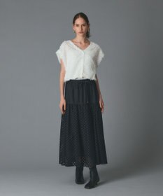 GRACE CONTINENTAL メッシュカットワークスカート