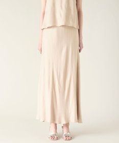 GRACE CONTINENTAL キュプラサテンフレアスカート