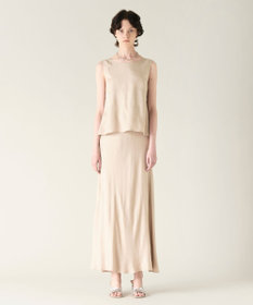 GRACE CONTINENTAL キュプラサテンフレアスカート