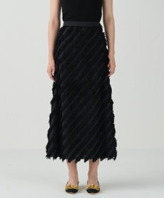 GRACE CONTINENTAL フェザーバイアスロングスカート