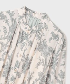 GRACE CONTINENTAL サラサプリントリボン付ワンピース