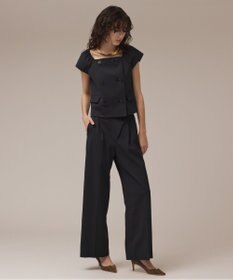 GRACE CONTINENTAL ラップワイドパンツ ブラック