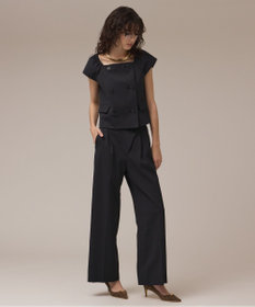 GRACE CONTINENTAL ラップワイドパンツ ブラック