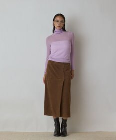 GRACE CONTINENTAL シアーリブニットトップ