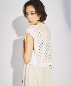 GRACE CONTINENTAL スラッシュニットトップ