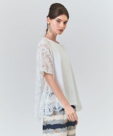 GRACE CONTINENTAL バックレース天竺トップ