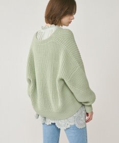 GRACE CONTINENTAL 畦ルーズニットカーディガン